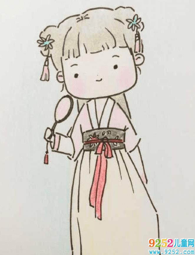 漢服小姑娘Q版簡(jiǎn)筆