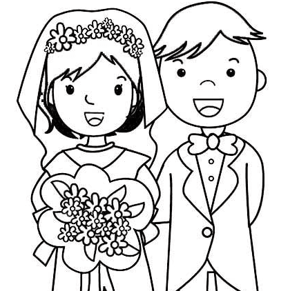婚紗照人物簡筆