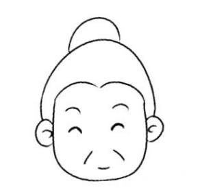 慈祥的奶奶簡筆步驟
