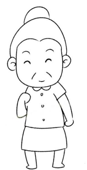 慈祥的奶奶<a href=http://www.inspiredelm.com/jianbihua/ target=_blank class=infotextkey>簡筆畫</a>步驟