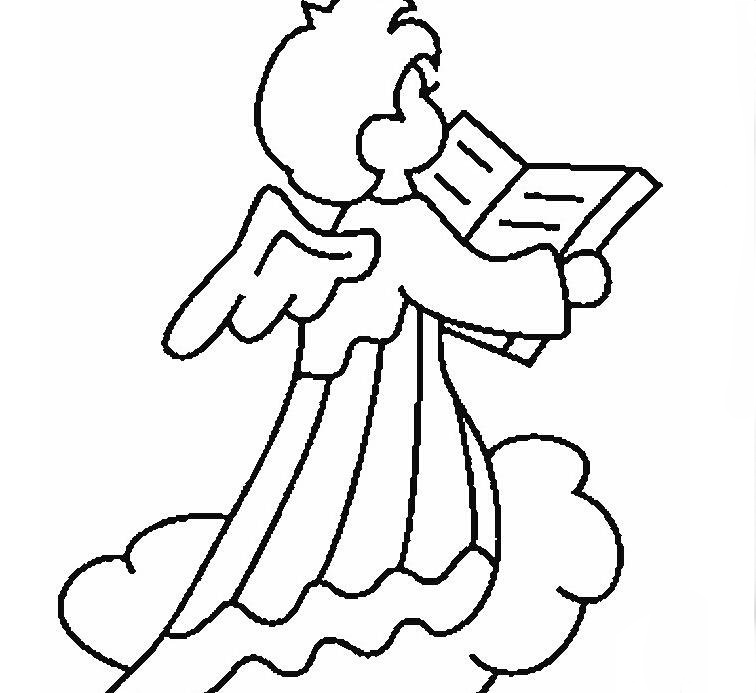 美麗的天使<a href=http://www.inspiredelm.com/ertonghua/ target=_blank class=infotextkey>兒童畫</a>-愛讀書的小天使