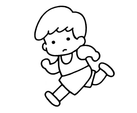跑步運動簡筆