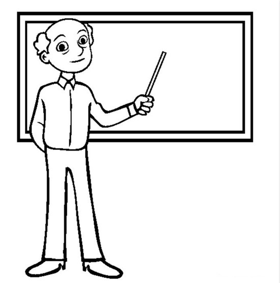 教師節(jié)簡筆畫，聰明絕頂?shù)臄?shù)學老師