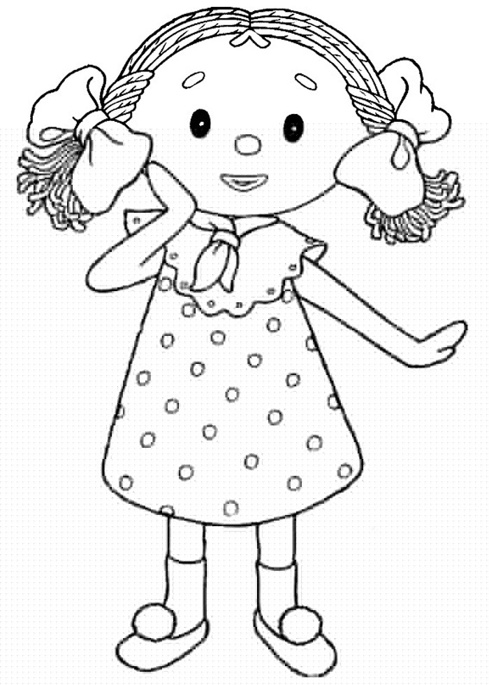 可愛的長(zhǎng)發(fā)小女孩簡(jiǎn)筆畫
