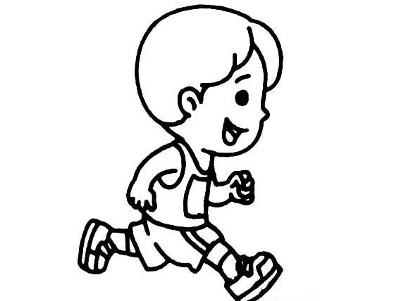跑步運動簡筆