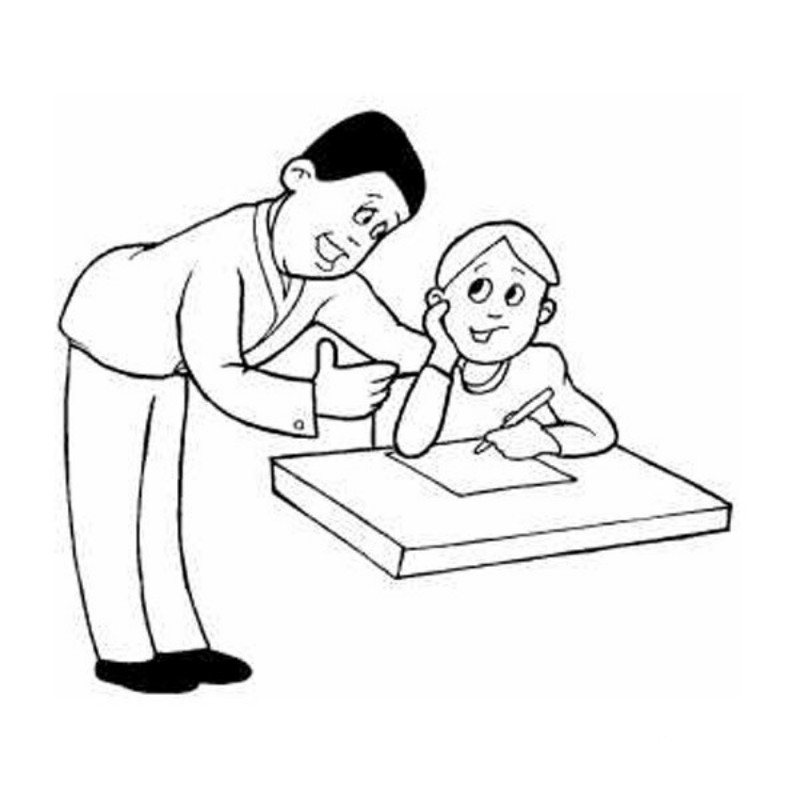 輔導(dǎo)學(xué)生的老師簡(jiǎn)筆畫(huà)