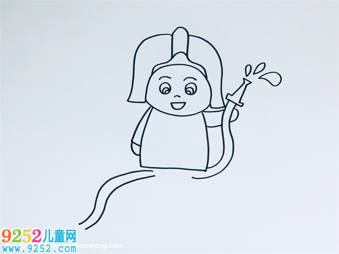 簡(jiǎn)單的消防員怎么畫