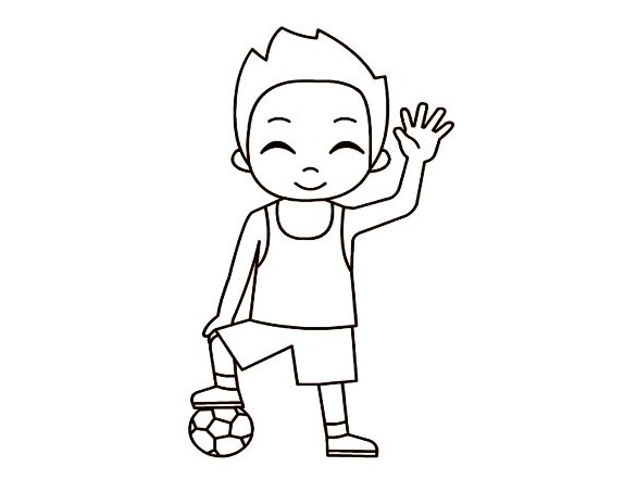 踢足球單人簡(jiǎn)筆