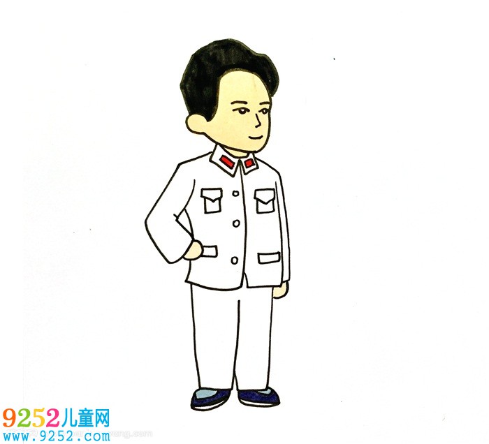 兒童怎么畫毛爺爺