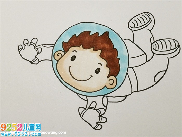 兒童宇航員<a href=http://www.inspiredelm.com/jianbihua/ target=_blank class=infotextkey>簡筆畫</a>步驟