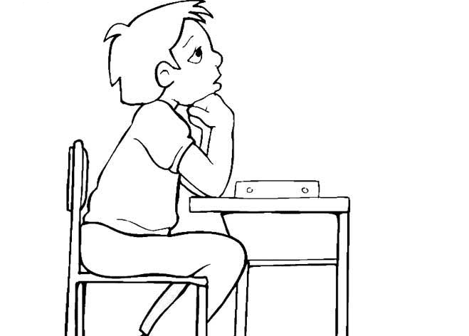 聽課的學(xué)生簡筆