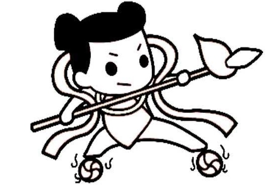 可愛的哪吒簡(jiǎn)筆畫