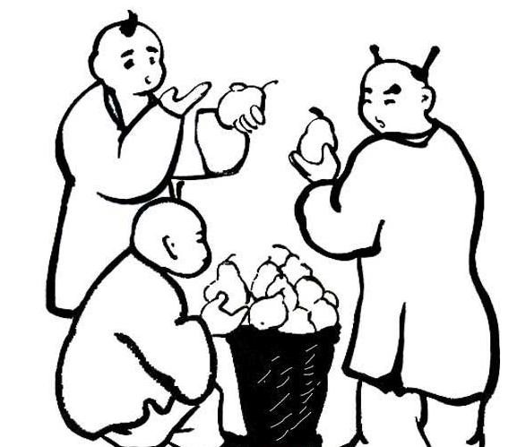 孔融讓梨人物簡(jiǎn)筆