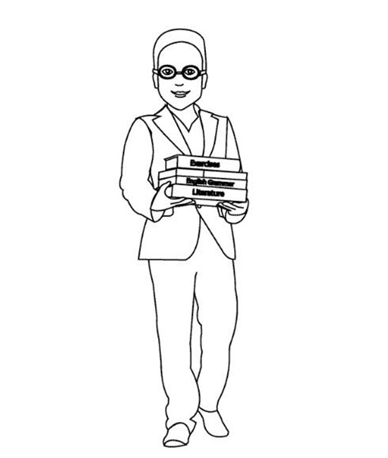 教師節(jié)簡(jiǎn)筆畫，帥氣的男教師