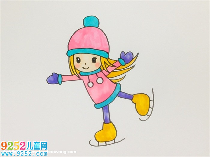 小女孩滑冰<a href=http://www.inspiredelm.com/jianbihua/ target=_blank class=infotextkey>簡筆畫</a>
