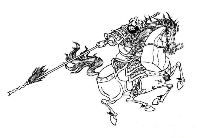 三國人物張飛簡筆畫圖片大全