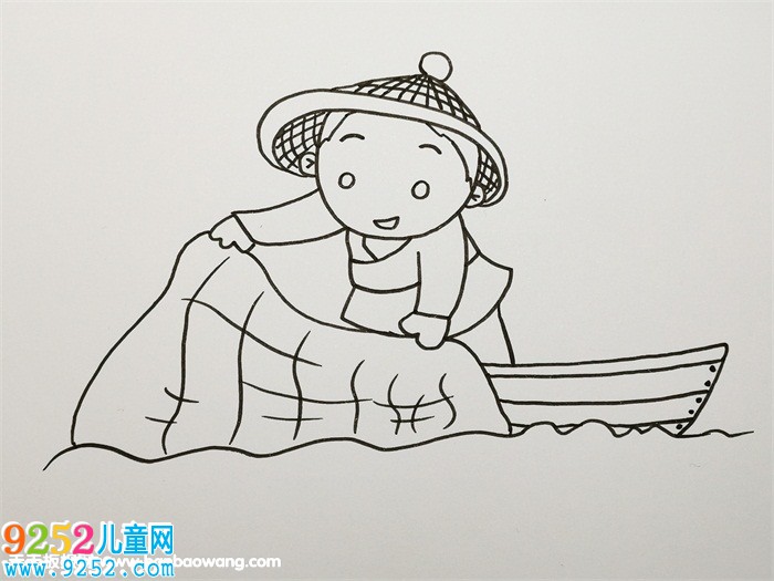 漁船和漁夫<a href=http://www.inspiredelm.com/jianbihua/ target=_blank class=infotextkey>簡筆畫</a>