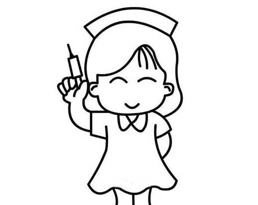 女護(hù)士人物簡(jiǎn)筆