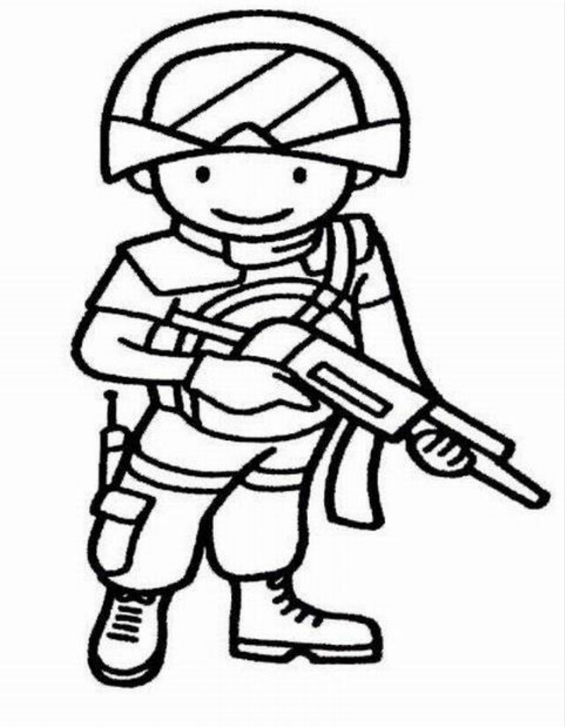 威武陸軍簡筆畫