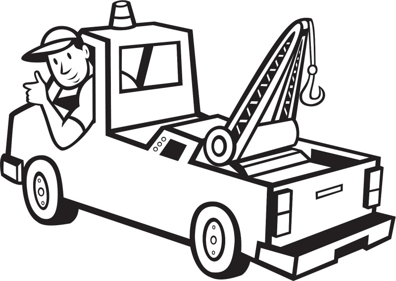 吊車司機簡筆畫