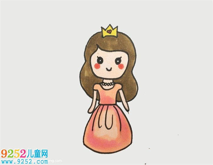 畫一個(gè)簡(jiǎn)單漂亮的公主