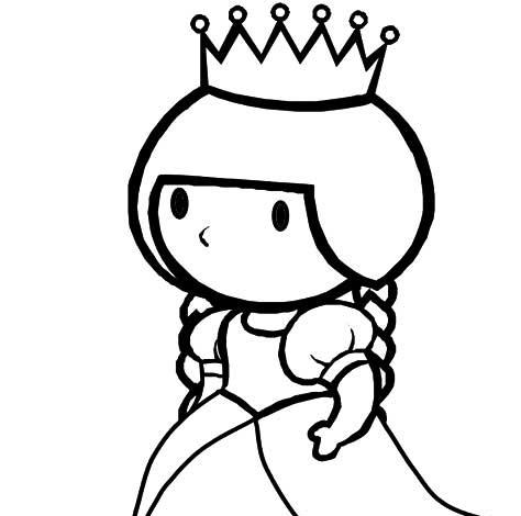 幼兒簡(jiǎn)筆畫圖片大全_漂亮的公主