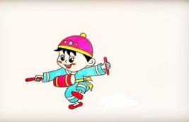 打鼓的男孩怎么畫_打鼓的男孩簡筆畫畫法步驟教程