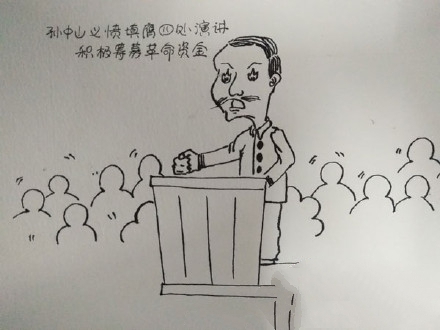 10月10辛亥革命紀念日題材人物漫畫，“萌”漫畫紀念辛亥革命