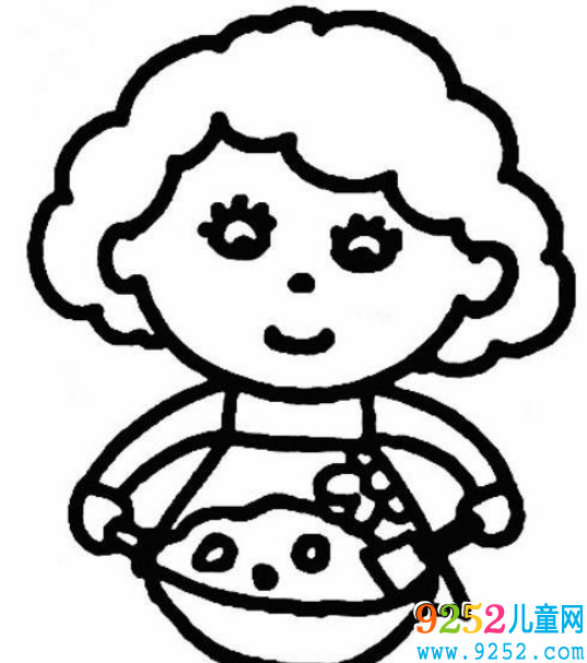 做飯的媽媽<a href=http://www.inspiredelm.com/jianbihua/ target=_blank class=infotextkey>簡筆畫</a>步驟