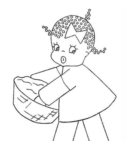 洗衣服的人簡筆
