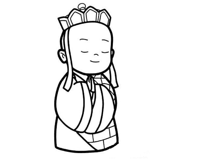 唐僧人物形象簡筆畫