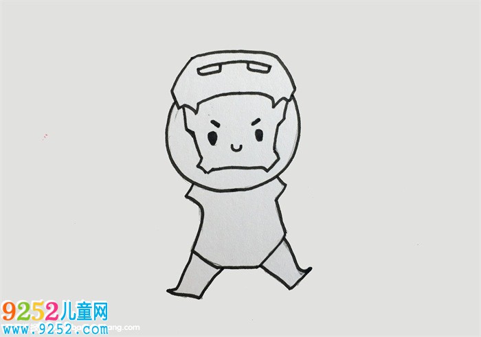 畫鋼鐵俠的步驟全身畫