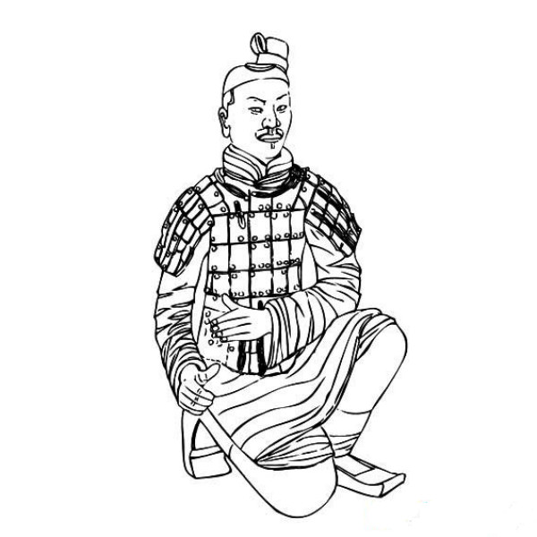 兵馬俑簡筆畫