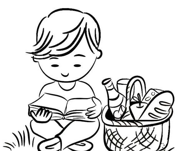 看書(shū)的人簡(jiǎn)筆