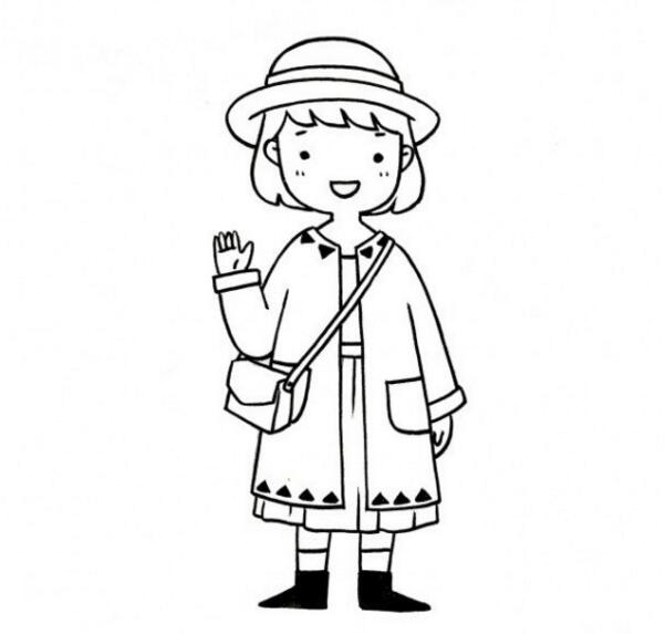 漂亮的人物簡(jiǎn)筆畫(huà)大全，Q版可愛(ài)小女生簡(jiǎn)筆畫(huà)