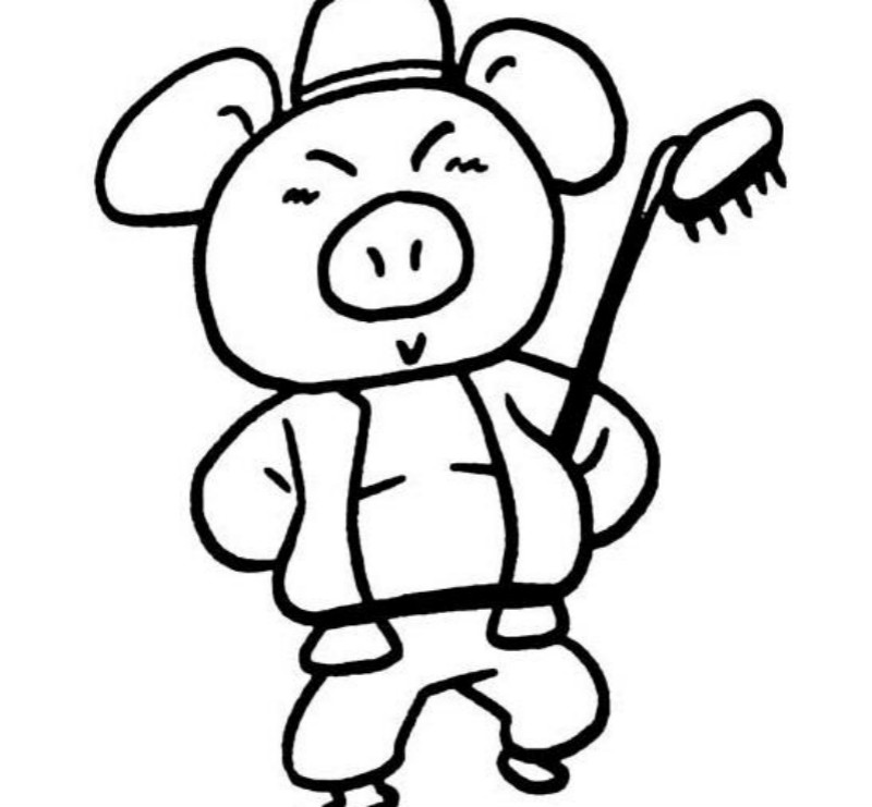 卡通豬八戒簡(jiǎn)筆畫