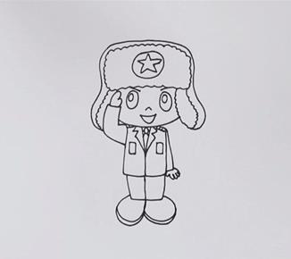 小雷鋒簡(jiǎn)筆步驟