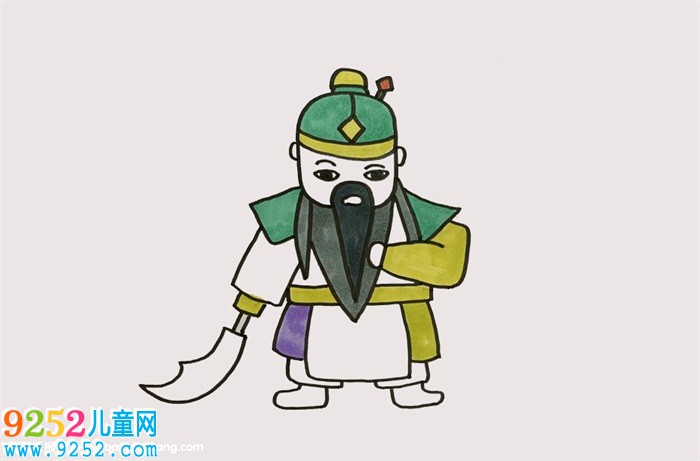 關(guān)羽<a href=http://www.inspiredelm.com/jianbihua/ target=_blank class=infotextkey>簡筆畫</a>，關(guān)羽可愛卡通<a href=http://www.inspiredelm.com/jianbihua/ target=_blank class=infotextkey>簡筆畫</a>