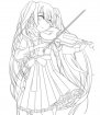 女孩拉小提琴怎么畫_女孩拉小提琴的兒童畫作品