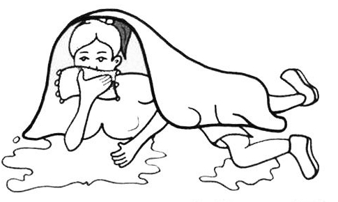 火災(zāi)逃生人物簡(jiǎn)筆畫