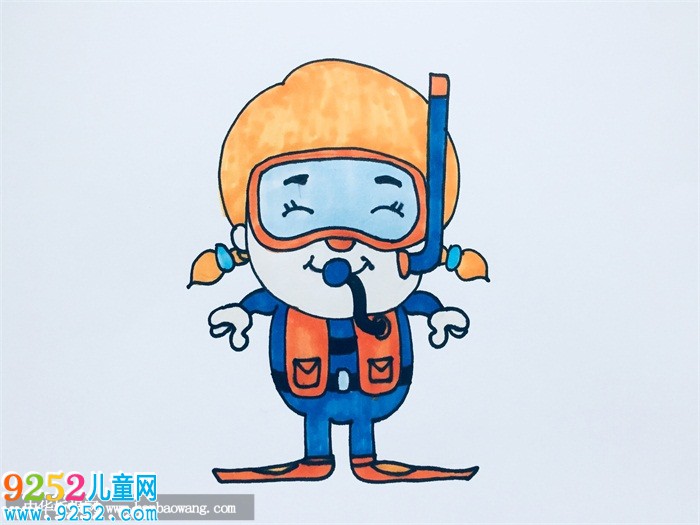 超簡(jiǎn)單的潛水員怎么畫