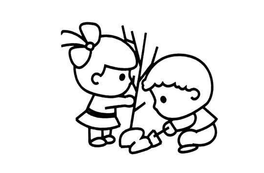 兩個(gè)好朋友人物簡(jiǎn)筆