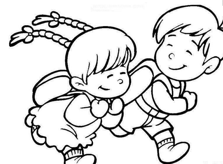 開(kāi)學(xué)了幼兒人物簡(jiǎn)筆畫(huà)