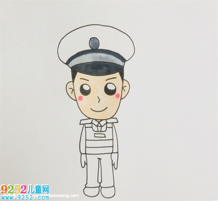 交警怎么畫