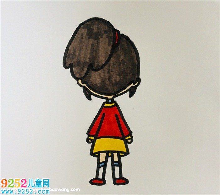 女生扎馬尾背影<a href=http://www.inspiredelm.com/jianbihua/ target=_blank class=infotextkey>簡(jiǎn)筆畫</a>