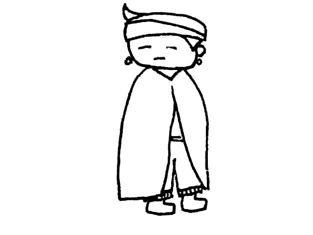 王子人物形象簡筆