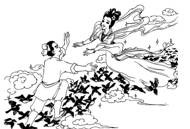 牛郎和織女人物簡(jiǎn)筆畫(huà)