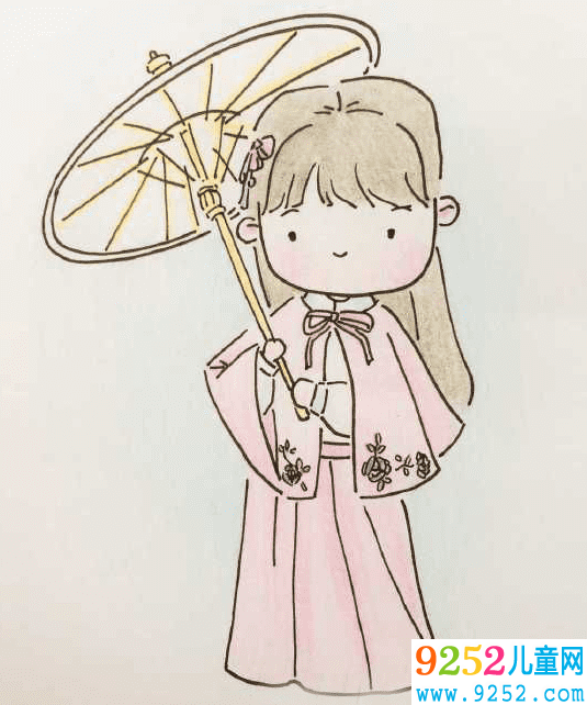 漢服小姑娘Q版簡(jiǎn)筆