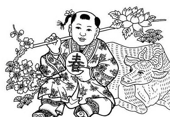 新年人物簡(jiǎn)筆