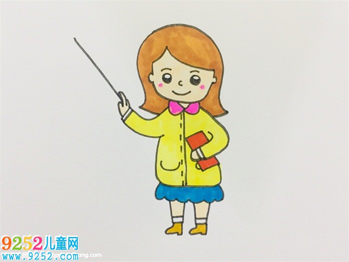 長發(fā)老師<a href=http://www.inspiredelm.com/jianbihua/ target=_blank class=infotextkey>簡筆畫</a>怎么畫